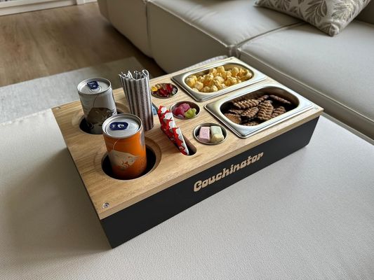 2 Snack Bowls 3 Dip Bowls 2 Coasters Bottle Opener Organiser Bottle Holder Sofa Butler Serving Tray Sofa Tray
