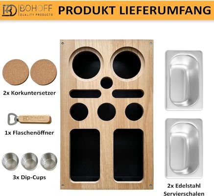 2 Snack Bowls 3 Dip Bowls 2 Coasters Bottle Opener Organiser Bottle Holder Sofa Butler Serving Tray Sofa Tray
