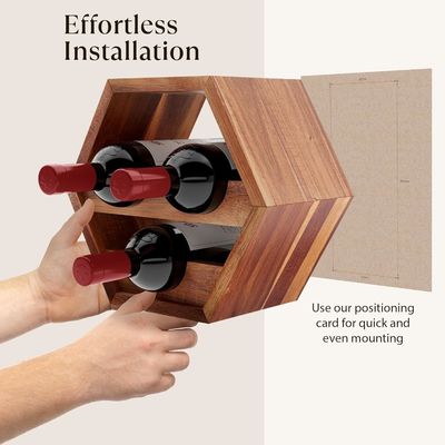 3 Bottle Acacia Wine Bottle Holder Stylish Wine Storage at Home Custom Order Accepted