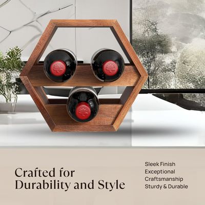 3 Bottle Acacia Wine Bottle Holder Stylish Wine Storage at Home Custom Order Accepted