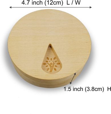 Customizable 7-Day Pill Holder Wood Weekly Pill Organizer for Medicine and Vitamins