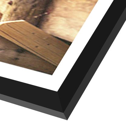 8X24 4X6 Black Engineered Wood Photo Frame with Shatter-Resistant Glass Customized Logo