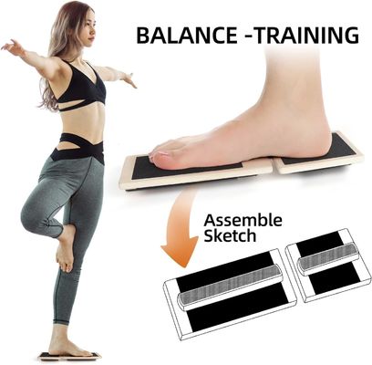 ArtDecor Wood Wobble Non-Slip Board Single Foot Exerciser for Knee and Ankle Training