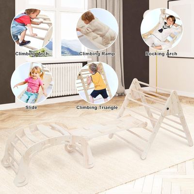 Functional Design Multifunction Triangle Folding Climbing Slide Set for Balance Training