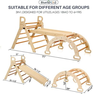 Functional Design Multifunction Triangle Folding Climbing Slide Set for Balance Training
