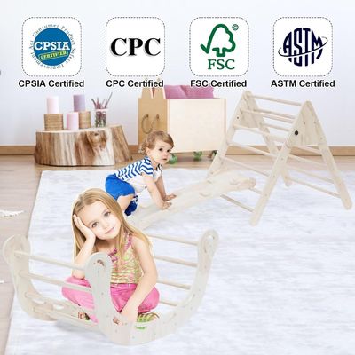 Functional Design Multifunction Triangle Folding Climbing Slide Set for Balance Training