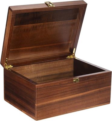 Printing Handling Glossy Lamination Wooden Storage Box with Lid Competitive 11x 8.9x4.9