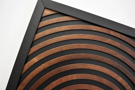 Supermarket Must-Have Set of 3 Large Textured Framed Geometric Wooden Wall Art Panels