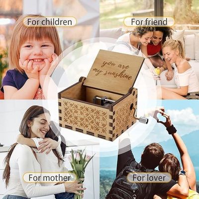 Gift Package Solid Wood Sunshine Music Boxes for Birthday Christmas Valentine's Day