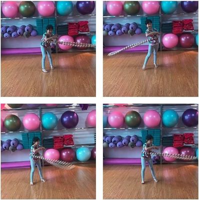 Handmade Natural Wooden Hula Weighted Exercise Hoop for Fitness 8.4 x 8.4 x 4.1cm