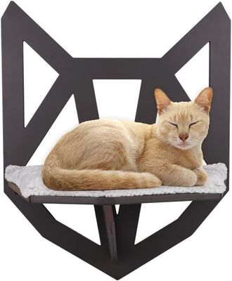 Function Save Space Wall Mounted Cat Shelf with Shelves Perches and Hanging Bed