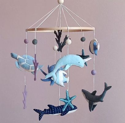 Sea Creature Baby Mobile Rotating Toy for Kids Ocean Mobile for Nursery Baby Shower Gift