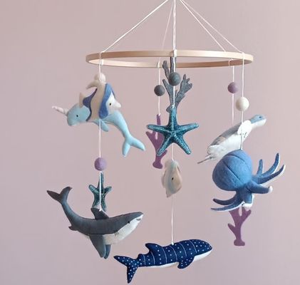 Sea Creature Baby Mobile Rotating Toy for Kids Ocean Mobile for Nursery Baby Shower Gift
