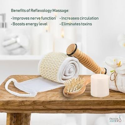 Silk-screen Printed Wooden Massage Reflexology Kit for Body Relaxation Rejuvenation