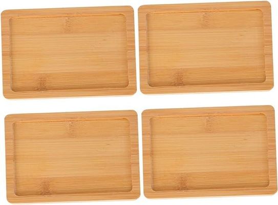 Living Room Decor Custom 4pcs Wooden Pallet Trays for Food Serve and Display Trays