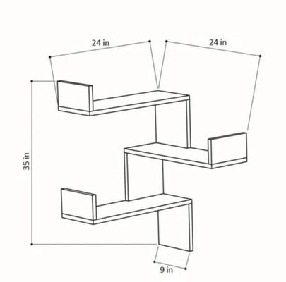 Adjustable Wooden Wall Shelf for Custom Logo Size Decorative Modern Home Furniture