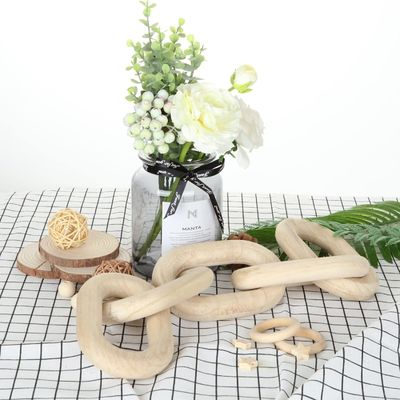 Modern Farmhouse Room Decor Decorative Wood Chain Link for Indoor and Outdoor Spaces