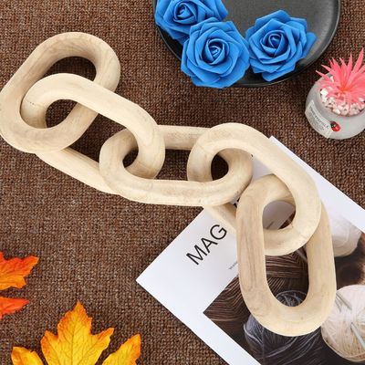 Modern Farmhouse Room Decor Decorative Wood Chain Link for Indoor and Outdoor Spaces