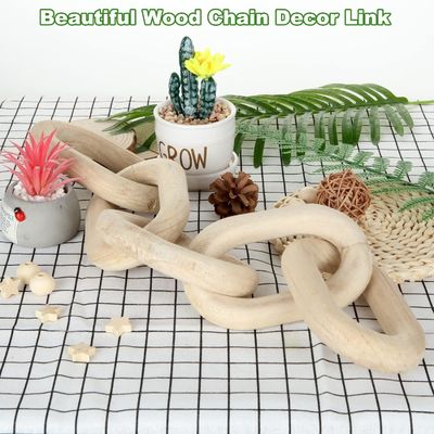 Modern Farmhouse Room Decor Decorative Wood Chain Link for Indoor and Outdoor Spaces