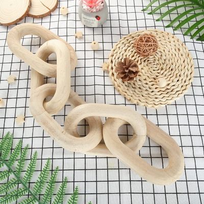 Modern Farmhouse Room Decor Decorative Wood Chain Link for Indoor and Outdoor Spaces