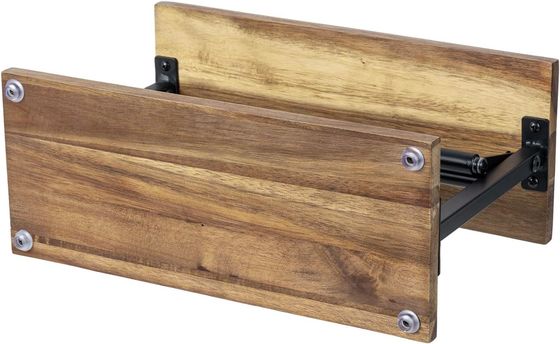 Upgrade Your Kitchen with This Solid Acacia Wood Paper Towel Holder and Top Display Shelf