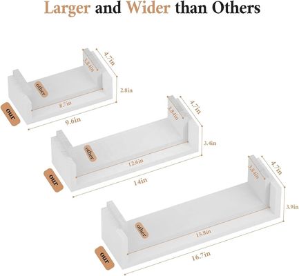 NO Folded Floating Shelves in Modern Stylish Design for Storing and Displaying Images