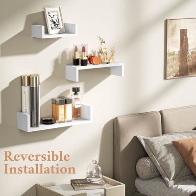 NO Folded Floating Shelves in Modern Stylish Design for Storing and Displaying Images