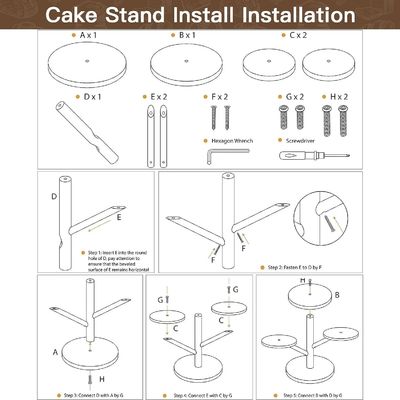 Customized Designs 4 Tier Bamboo Cupcake Stand for Party Fruits Snacks Serving Tray