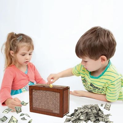 OEM/ODM Acceptable Wooden Cash Savings Money Saver with Natural Color and Standards