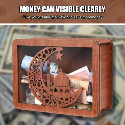 OEM/ODM Acceptable Wooden Cash Savings Money Saver with Natural Color and Standards