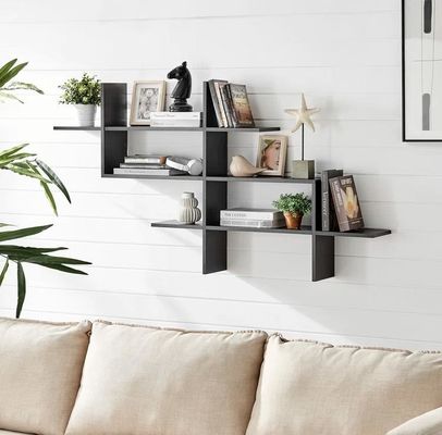 Houseplants Decor Customized Storage Two-Tier Wall Shelf for Living Room Furniture