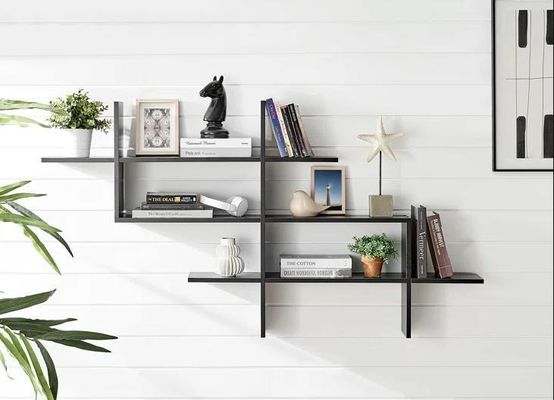Houseplants Decor Customized Storage Two-Tier Wall Shelf for Living Room Furniture