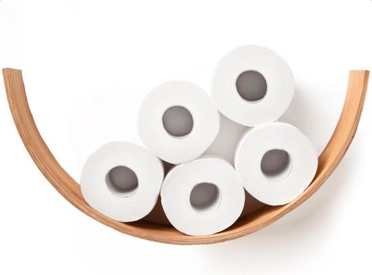 Curved Wooden Shelf Toilet Paper Holder The Perfect Combination of Form and Function