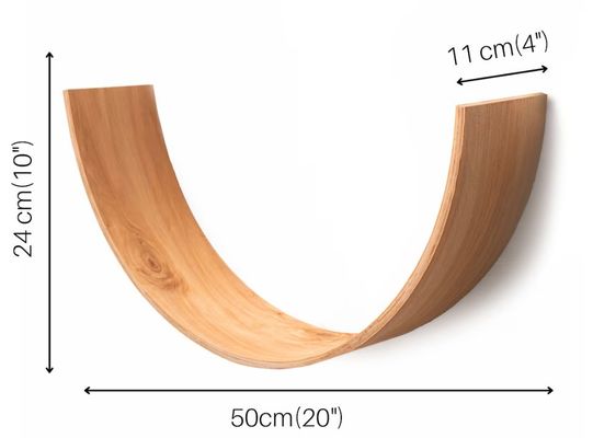 Curved Wooden Shelf Toilet Paper Holder The Perfect Combination of Form and Function