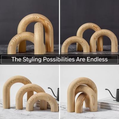 Europe Regional Feature Wooden Knot Chain Link Decor for Home Office Living Room Decorations