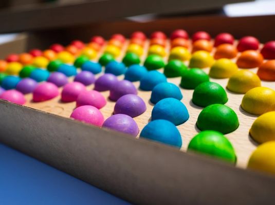 Handmade Wooden Montessori Rainbow Color Learning Toy for 2-4 Years Old As Your Request