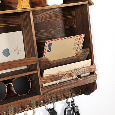 Upgrade Your Entryway Decor with Our BAMBOO Wall Mount Key and Mail Holder 41x13.5x2cm
