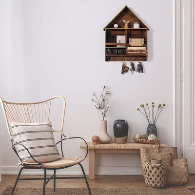 Upgrade Your Entryway Decor with Our BAMBOO Wall Mount Key and Mail Holder 41x13.5x2cm