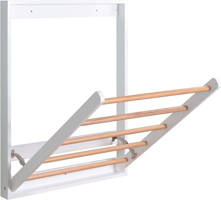 Multifunctional Foldable Wooden Clothing Dryer Racks Wall Mounted Clothes Drying Rack