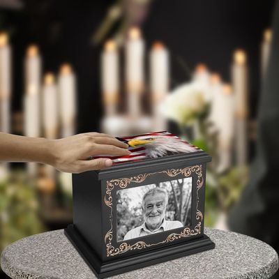 Unique Photo Frame Cremation Urns for Human Ashes Printing Silk-screen Printing
