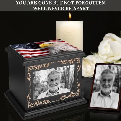Unique Photo Frame Cremation Urns for Human Ashes Printing Silk-screen Printing