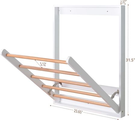 Multifunctional Foldable Wooden Clothing Dryer Racks Wall Mounted Clothes Drying Rack