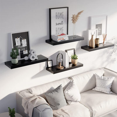 Wall Mounted BAMBOO Floating Shelves for Removing Home Decoration Pieces in Bathroom