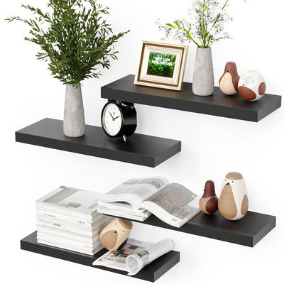 Wall Mounted BAMBOO Floating Shelves for Removing Home Decoration Pieces in Bathroom