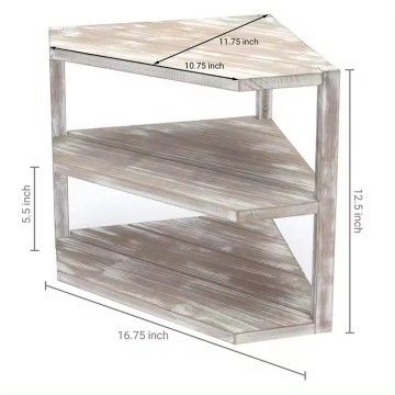 Wooden Kitchen Counter Corner Rack 3 Layer Storage Organizer for Cooking Supplies