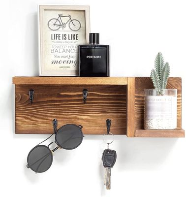 Black Modern Decoration Wooden Square Cube Floating Wall Shelf with Customized Logo