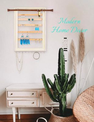 Non-folding Rack Earring Holder Wall Jewelry Display with Bracelet Necklace Holder and Rod