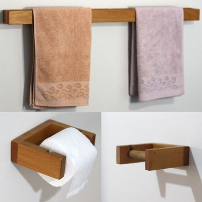 As your request Handmade Wooden Bathroom Towel Holder Bathroom toilet paper Wall Shelf