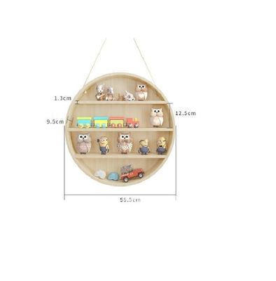 2-Tier Floating Wall Mounted Rustic Wood Shelves for Modern Brass Home Furniture