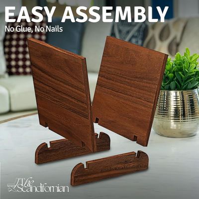 Flip Display Wooden Record Holder for 50 Music Album Storage Single Tier Design